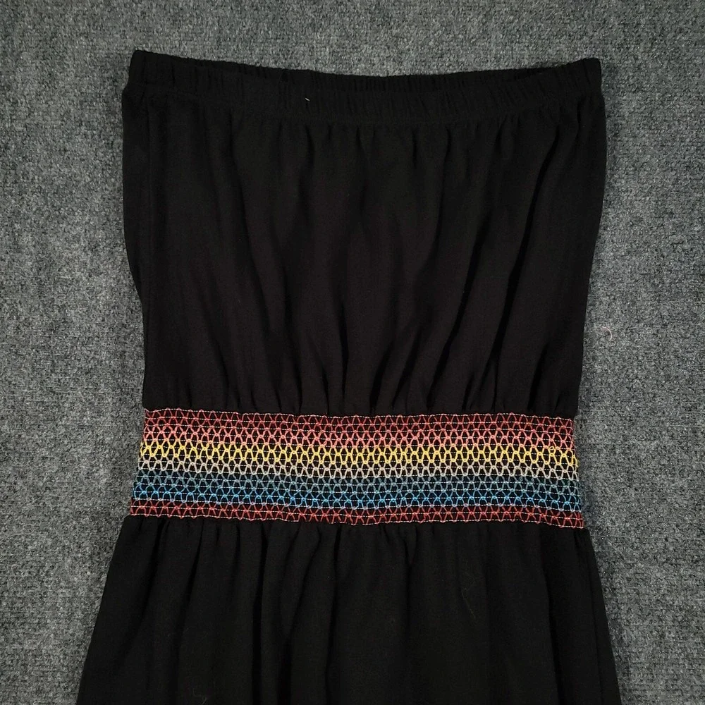 Soluna Swim Sunset Smocked Beach Cover Up Maxi Dress Women's Small Smoke NEW